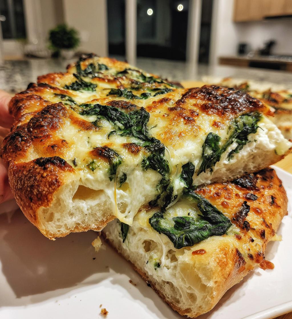 Spinach Ricotta Pizza - detail 1