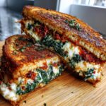 Sun-Dried Tomato, Spinach, and Ricotta Grilled Cheese