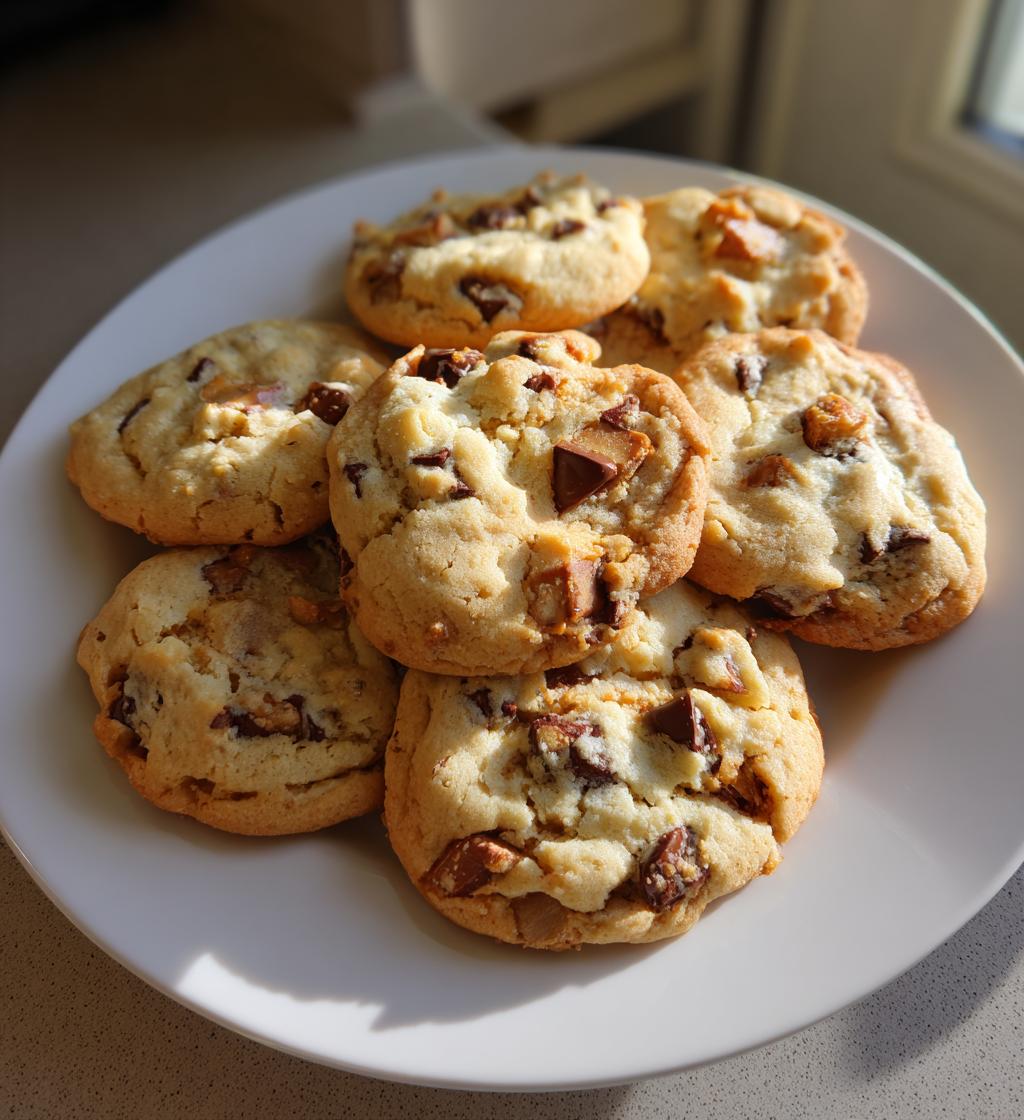 Sweet Chocolate Chip and Toffee Shortbread Cookies - detail 1
