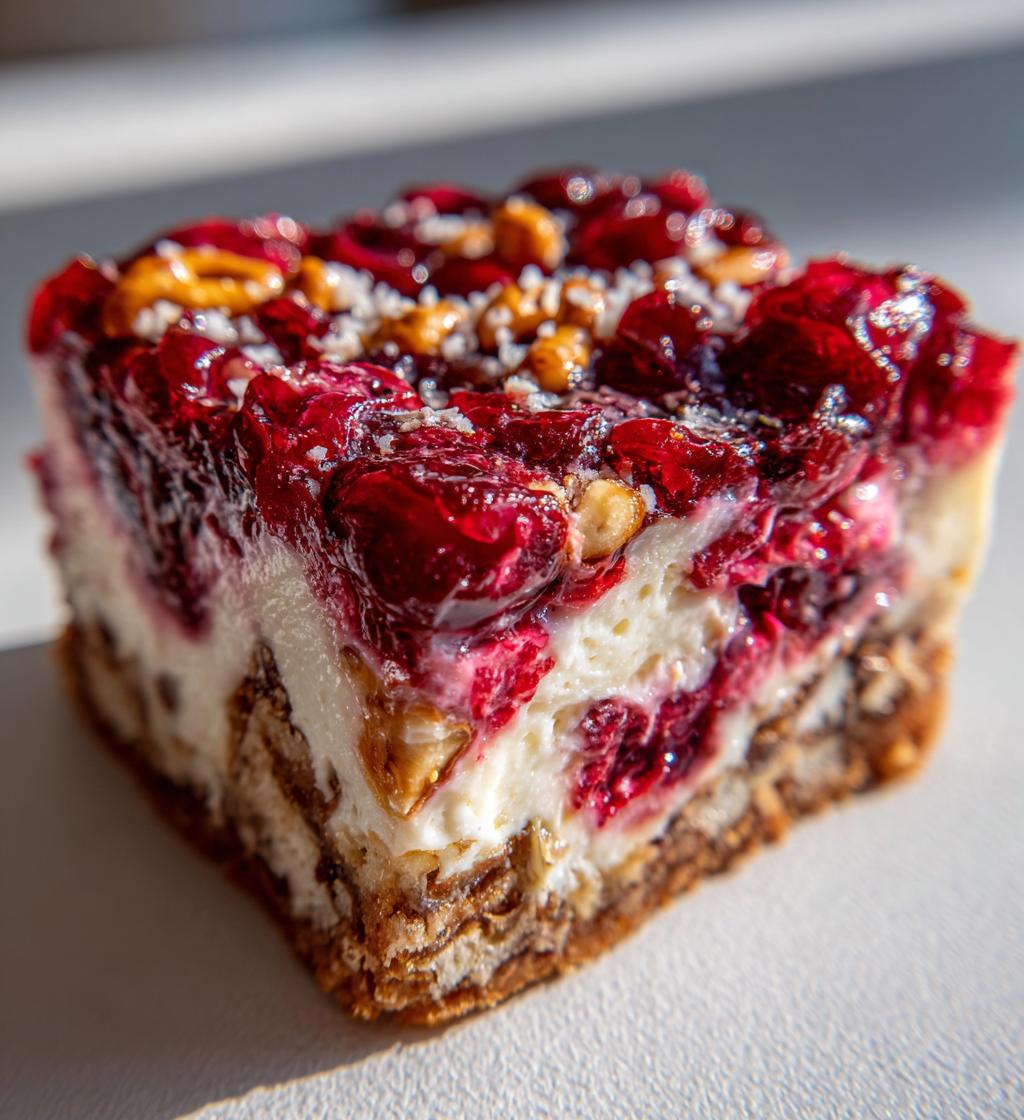 Sweet and Salty Cranberry Pretzel Salad - detail 1