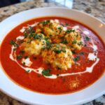 Tomato Soup & Cheesy Herbed Dumplings