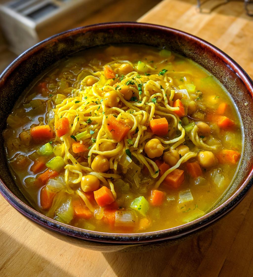 Vegan Chickpea Noodle Soup