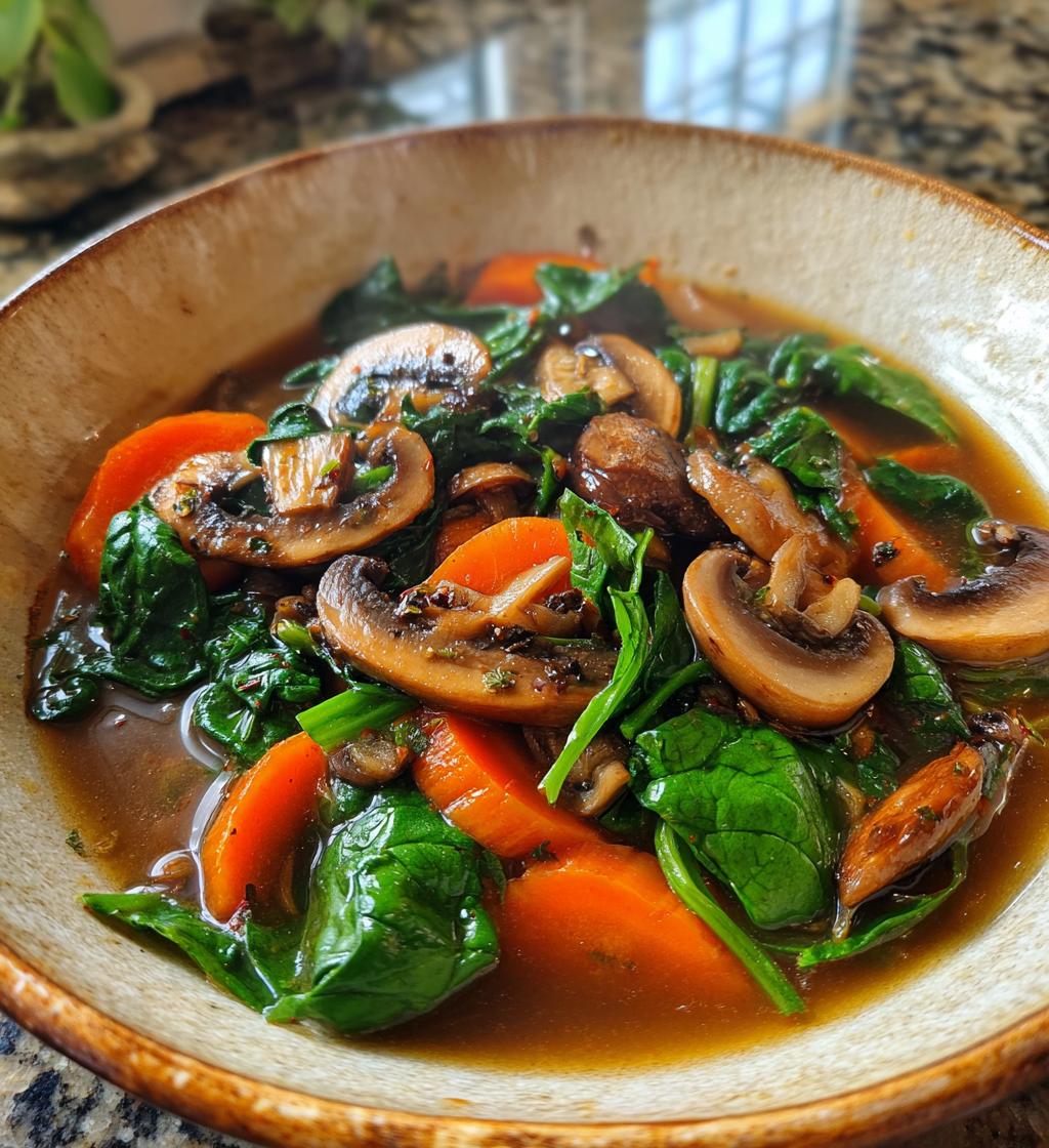 Vegan mushroom stew - detail 1
