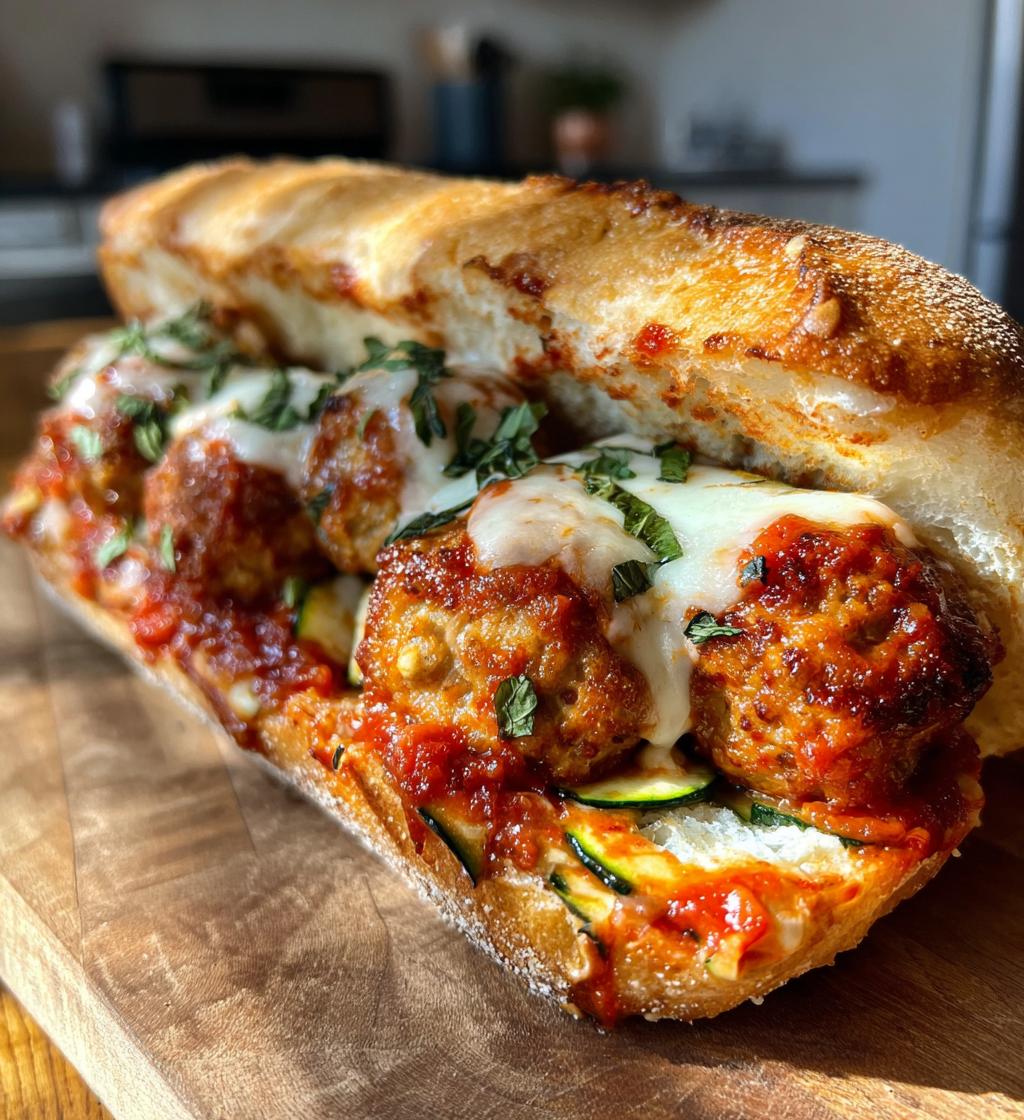 Zucchini Meatball Subs